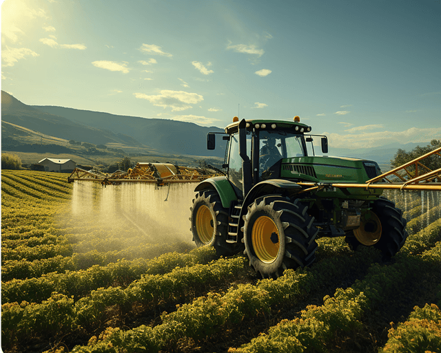 Tractor in the field